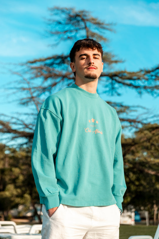 SUDADERA OVERSIZE AZUL - ENJOY
