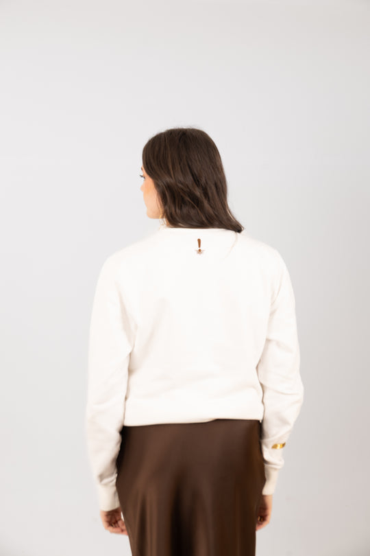 SUDADERA REGULAR SIN CAPUCHA - Chocolate con Churros