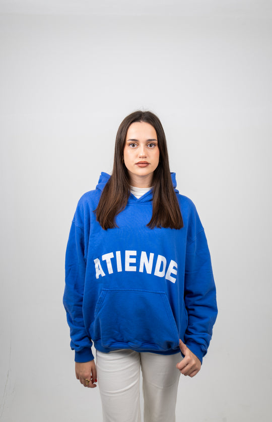 SUDADERA OVERSIZE CON CAPUCHA - BOLD BLUE