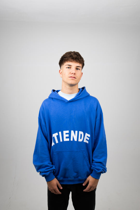 SUDADERA OVERSIZE CON CAPUCHA - BOLD BLUE