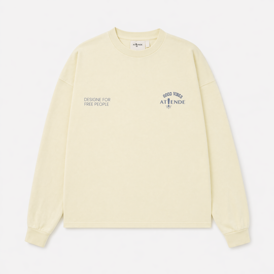SUDADERA OVERSIZE AMARILLA- VIBES