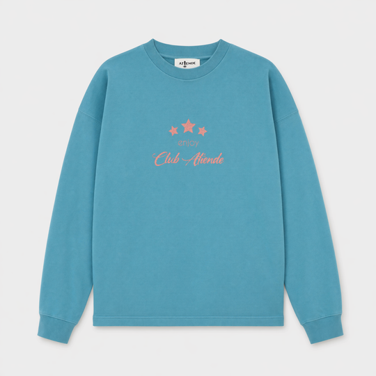 SUDADERA OVERSIZE AZUL - ENJOY