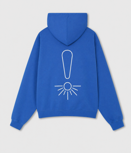SUDADERA OVERSIZE CON CAPUCHA - BOLD BLUE
