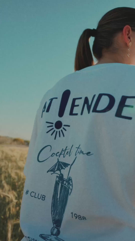 CAMISETA OVERSIZE - CÓCTEL AZUL